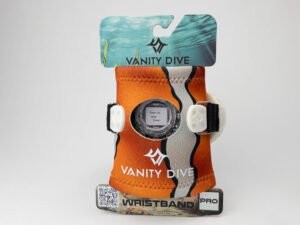 Imagen del packaging con la Neoprene Wristband Clownfish Pro vista delantera