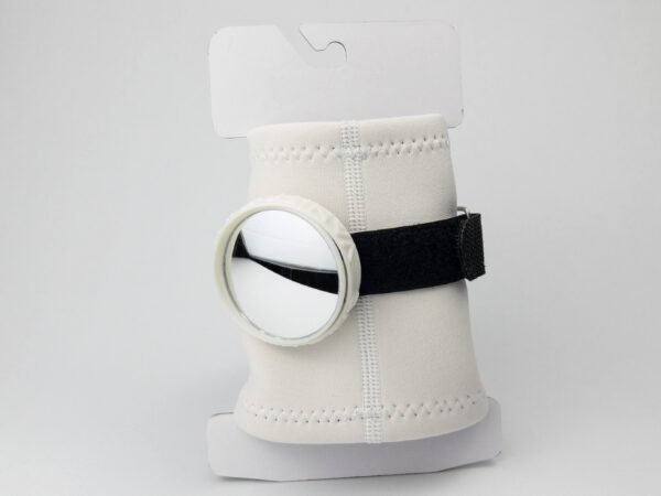 Imagen del packaging con la Neoprene Wristband White Pro vista trasera