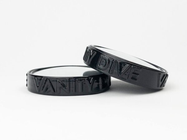 Fotografia del espejo de repuesto de la Neoprene Wristband Pro en color negro dos unidades vista frontal
