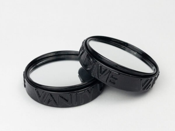 Fotografia del espejo de repuesto de la Neoprene Wristband Pro en color negro dos unidades vista semi cenital