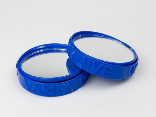 Fotografia del espejo de repuesto de la Neoprene Wristband Pro en color azul oscuro dos unidades vista semi cenital