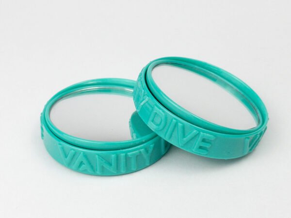 Fotografia del espejo de repuesto de la Neoprene Wristband Pro en color turquesa dos unidades vista semi cenital